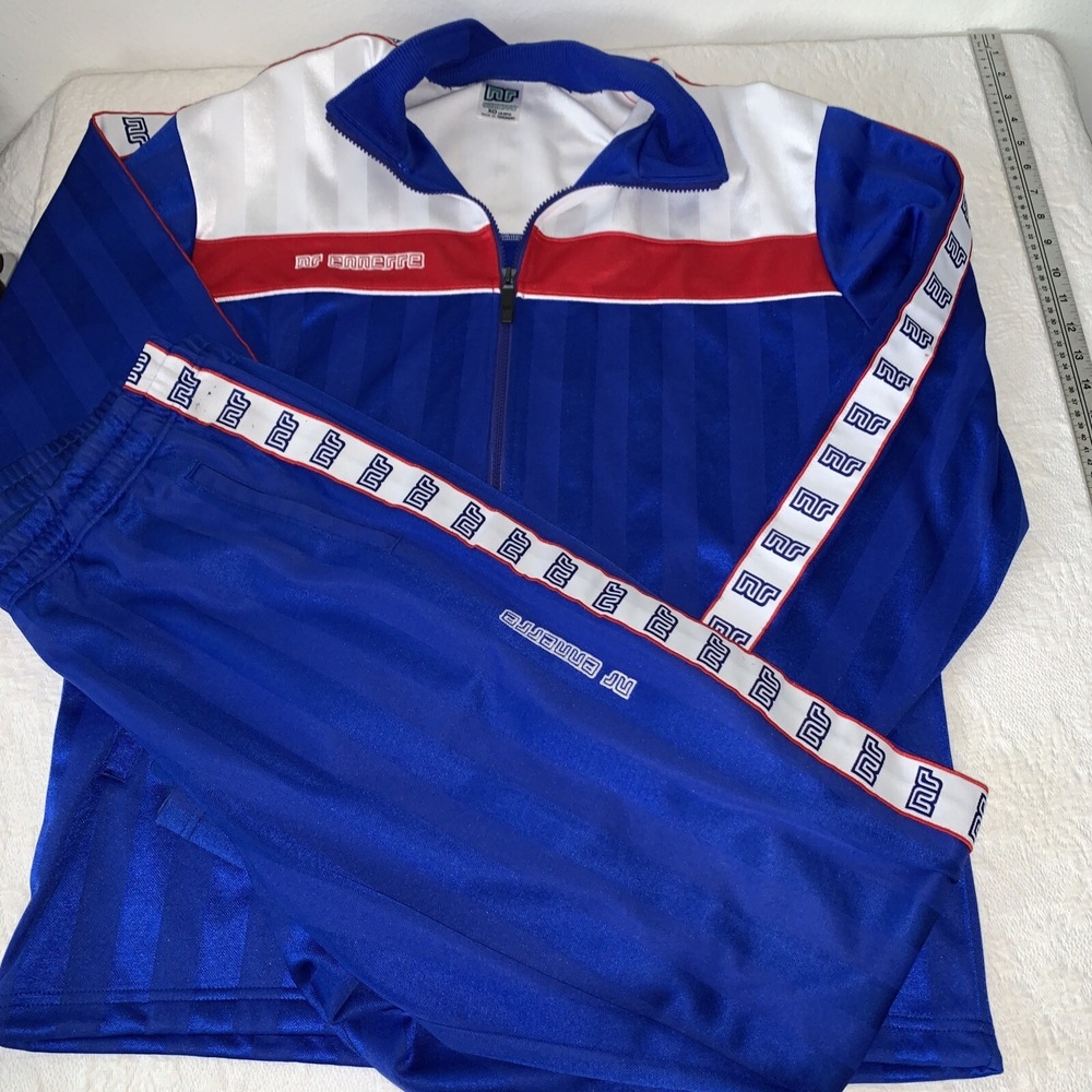 Nr Ennerre Vintage 80s Complete Soccer Tracksuit Streetwear Size XL XO Japan